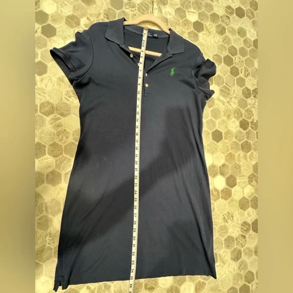 Ralph Lauren Navy Green Logo Polo Shirt Dress - Picture 6 of 10